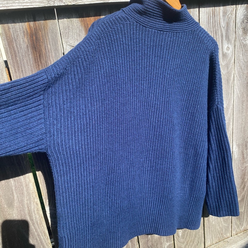 Poetry Blue organic wool/cotton cardigan size 18 - Picture 2 of 7